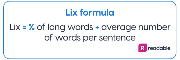 Lix readability formula | Readable, free readability test